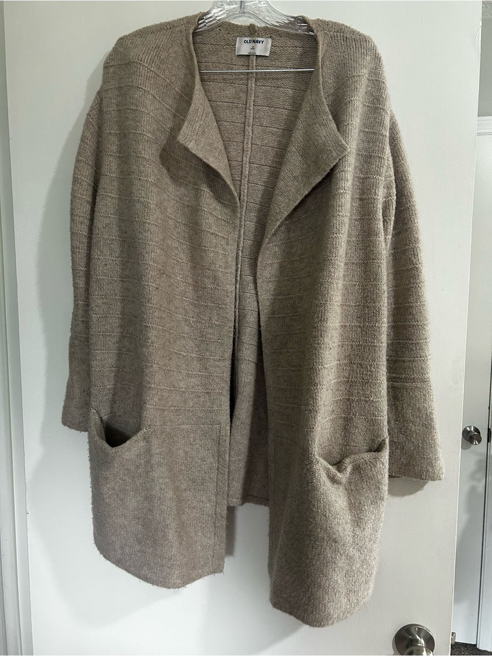 Old Navy Women's Taupe Open-Front Cardigan Sweater